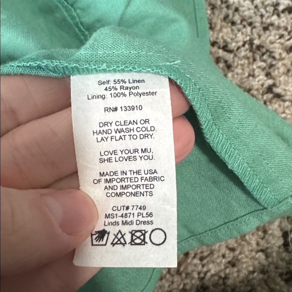 Like new! Show me your mumu Linds dress in Parakeet Linen - Picture 5 of 5